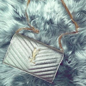 Yves Saint Laurent YSL Classic Chain Wallet Gold